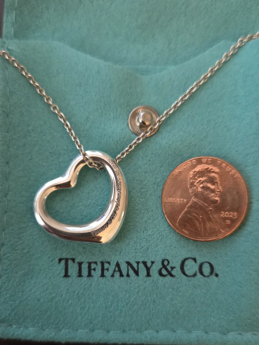 Tiffany & Co. Elsa Peretti Open Heart Sterling Silver Necklace - Silver - Picture 4 of 10